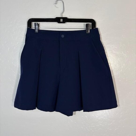 RLX Ralph Lauren Shorts Womens Small Navy Pleated Golf Athletic Stretch Active - Picture 1 of 10
